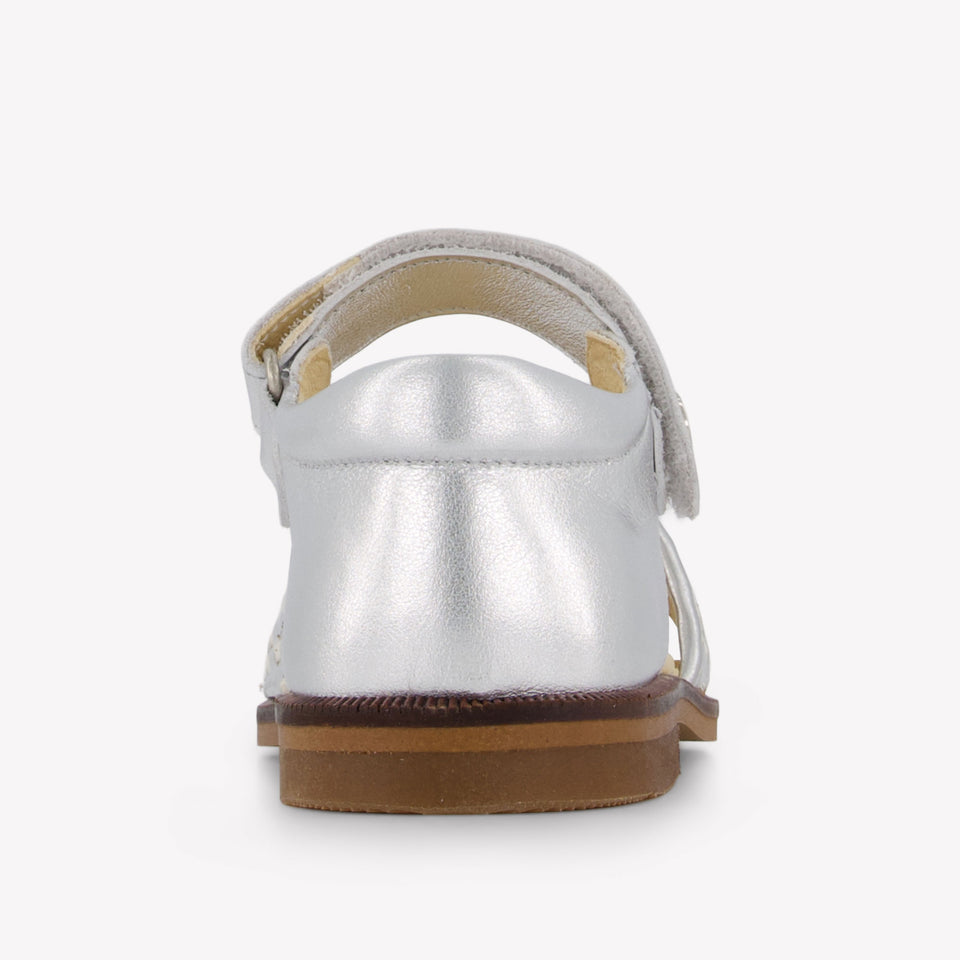 Andanines Girls Sandals In Silver