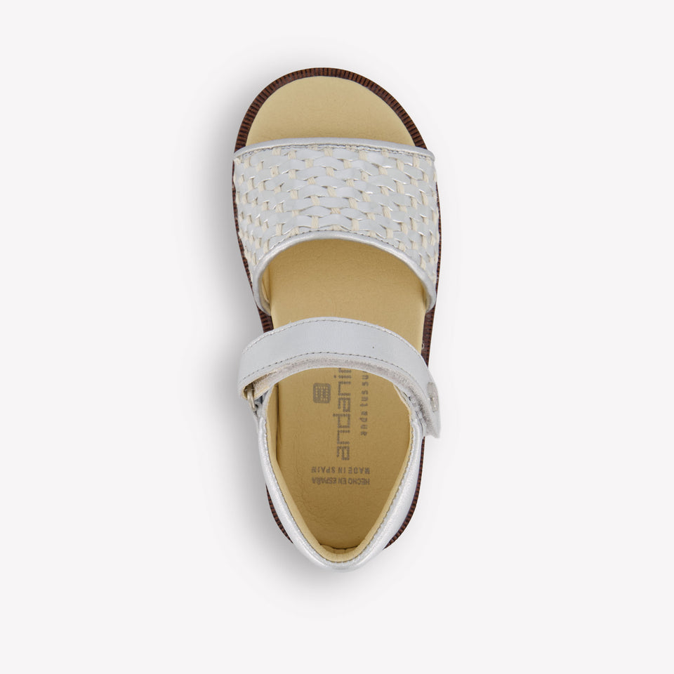 Andanines Girls Sandals In Silver