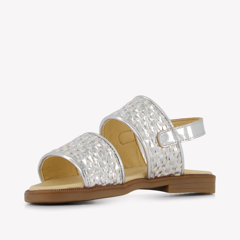 Andanines Girls Sandals In Silver