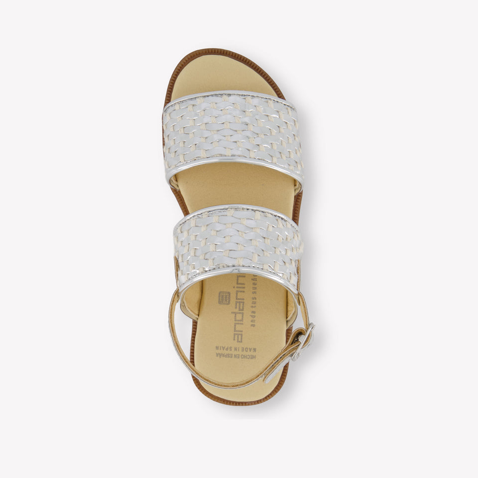 Andanines Girls Sandals In Silver