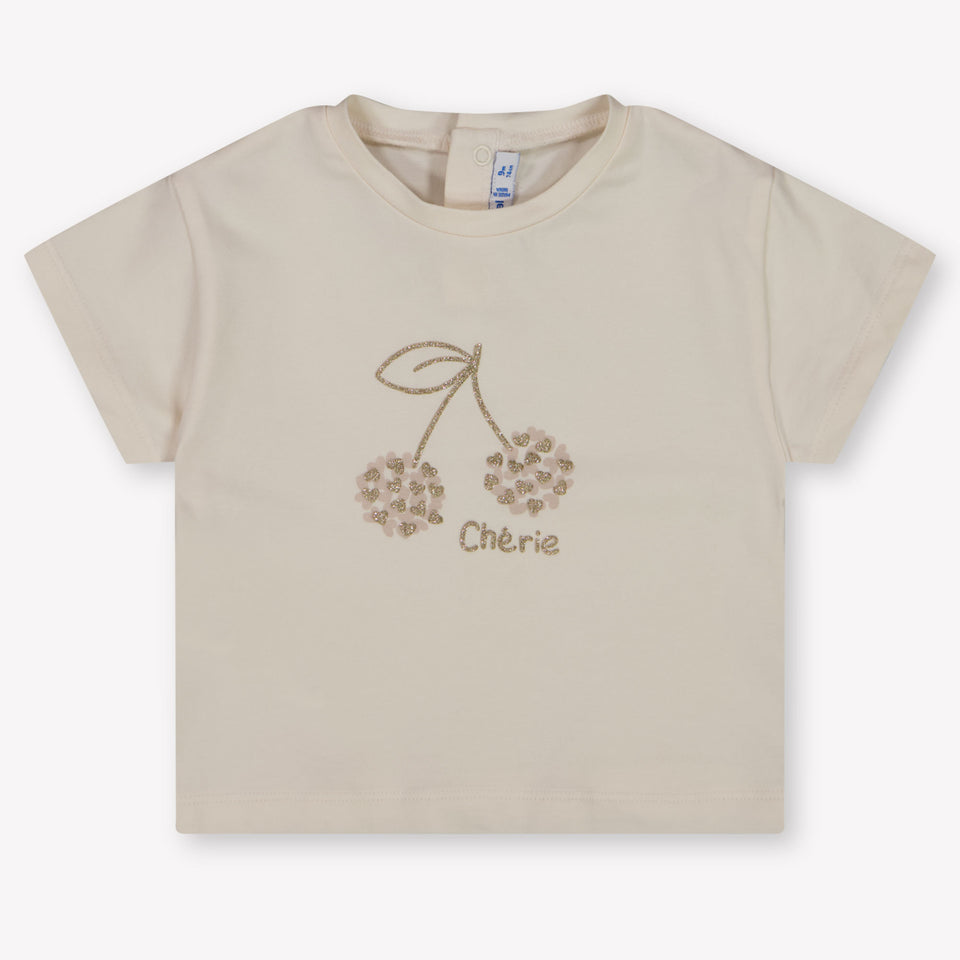 Mayoral Baby Meisjes T-Shirt In Licht Beige