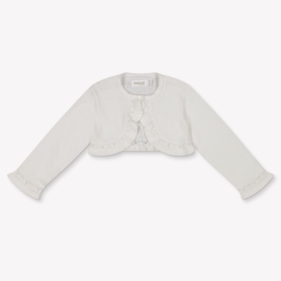 Mayoral Baby Meisjes Vest In Off White