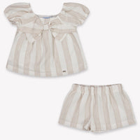 Mayoral Baby Girls Set In Beige