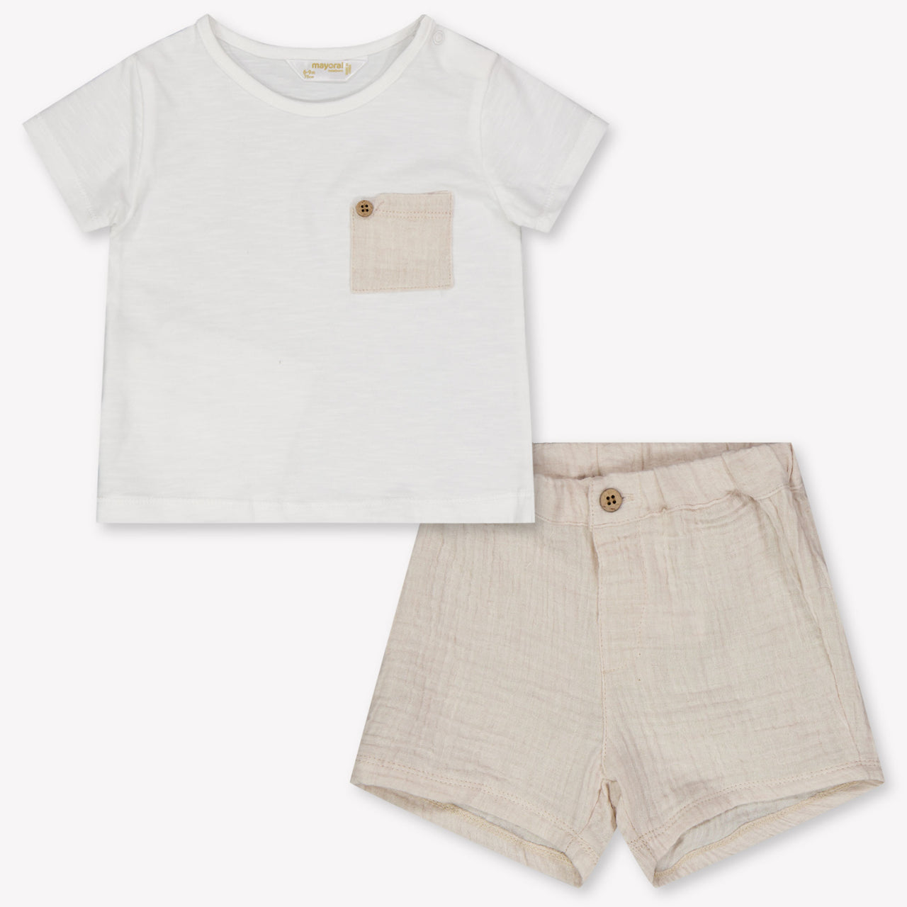 Mayoral Baby Jongens Setje In Beige