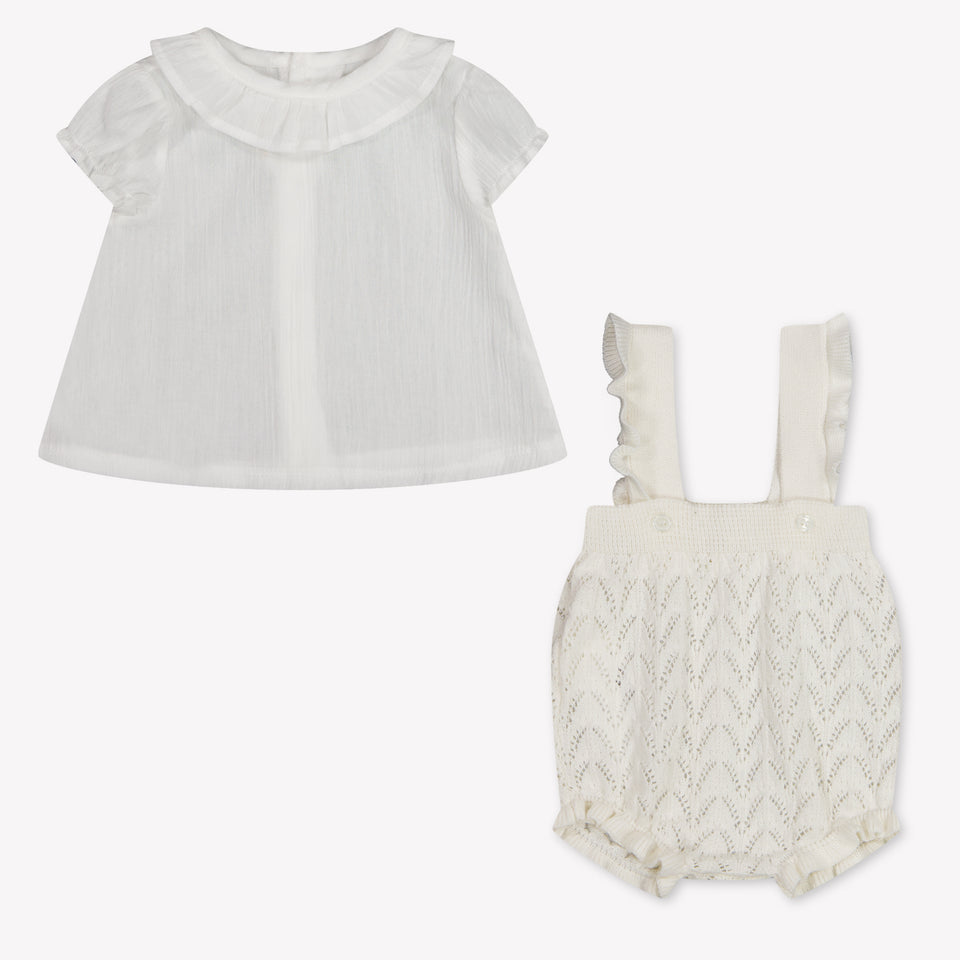 Mayoral Baby Girls Playsuit In OffWhite