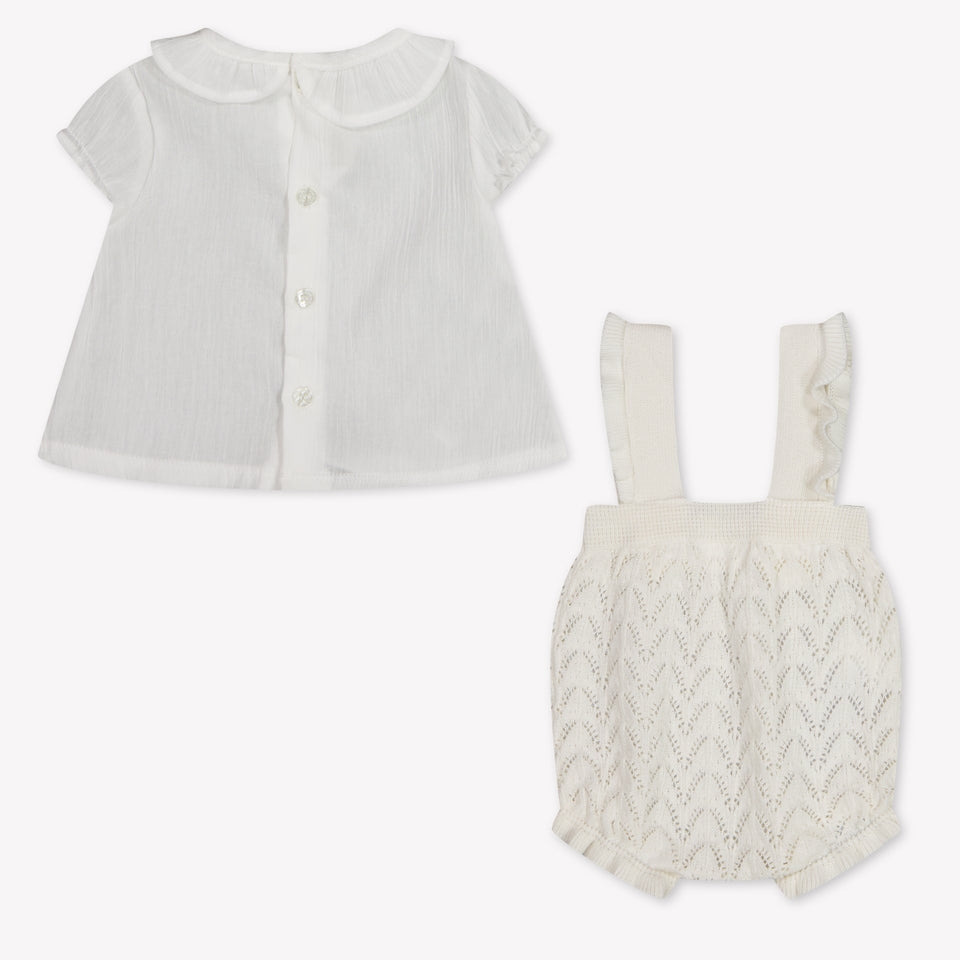Mayoral Baby Girls Playsuit In OffWhite