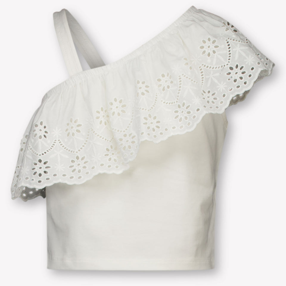 Mayoral Kids Girls T-Shirt In OffWhite