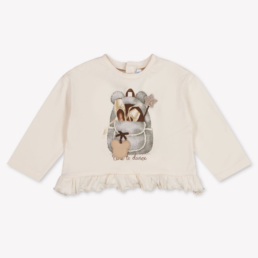 Mayoral Baby Meisjes T-Shirt In Licht Beige