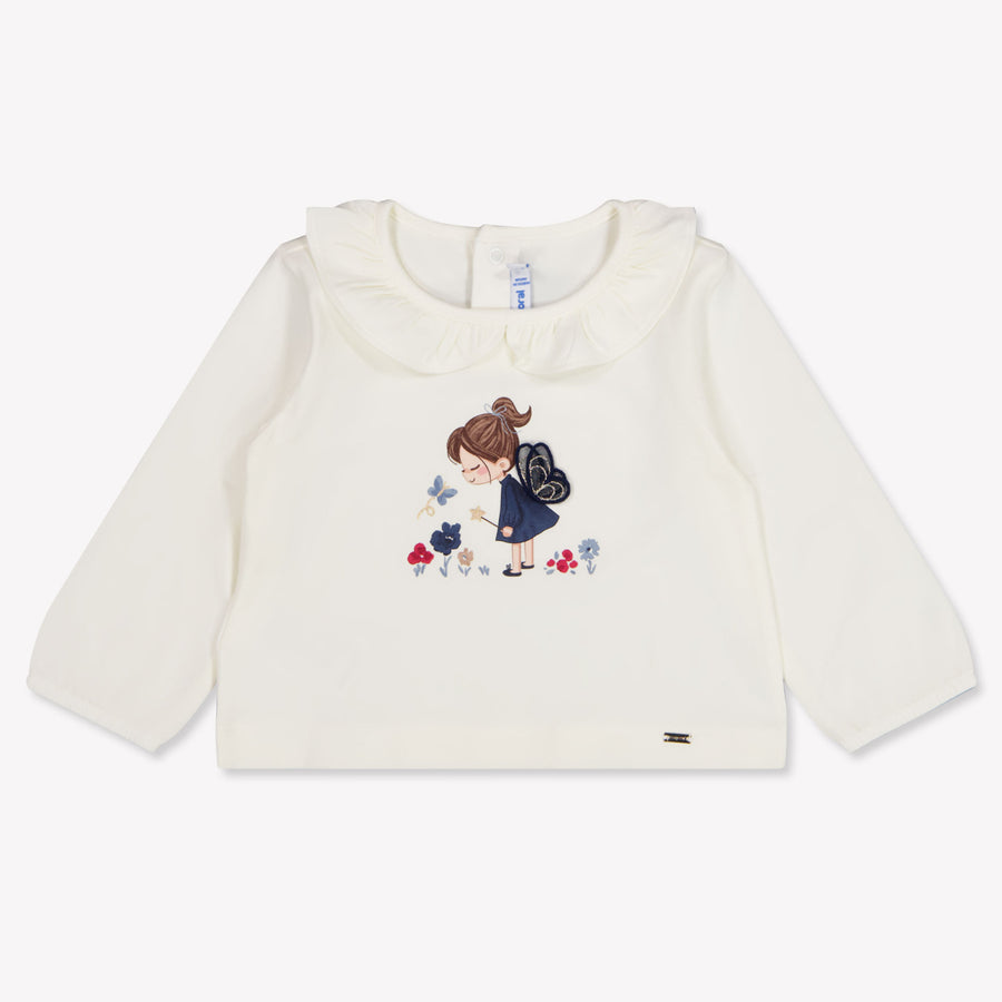 Mayoral Baby Girls T-Shirt In OffWhite