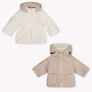 Mayoral Baby Meisjes Faux Fur Jas in Beige