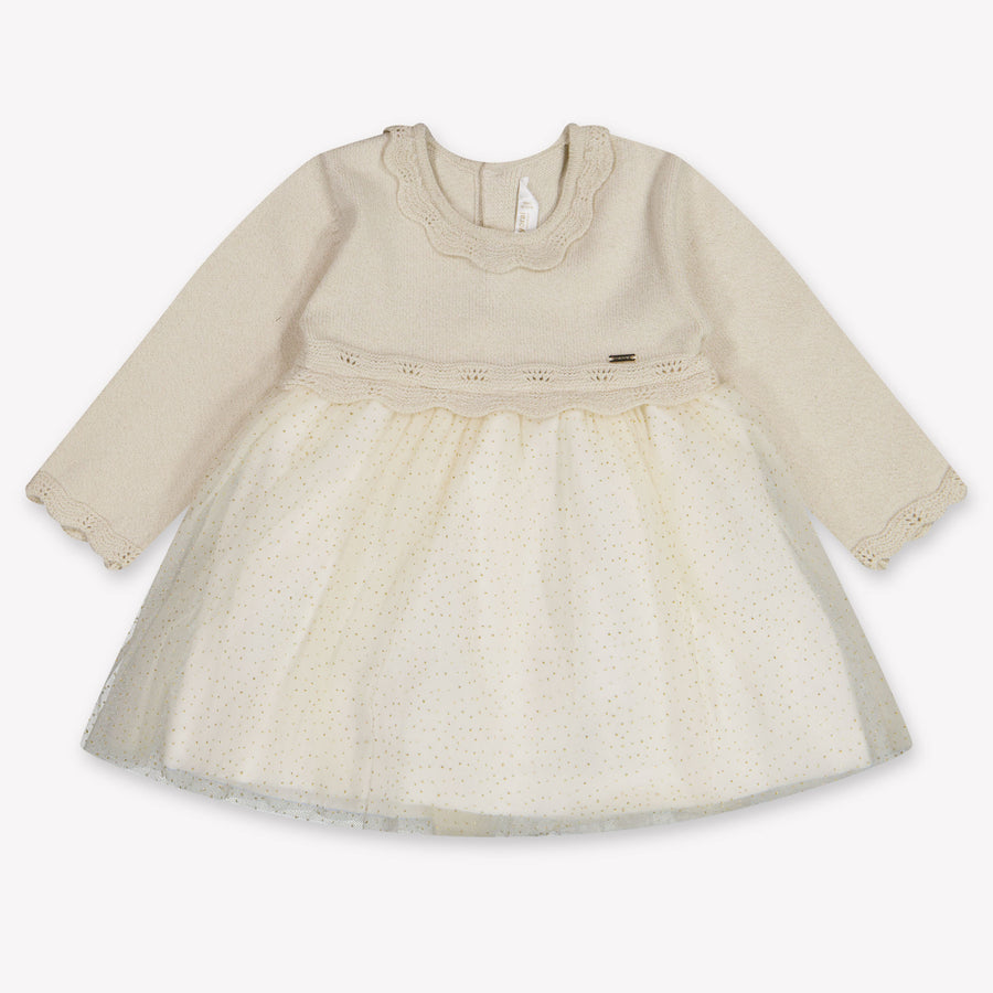 Mayoral Baby Girls Dress In Light Beige