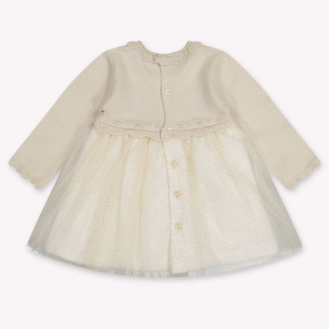Mayoral Baby Girls Dress In Light Beige