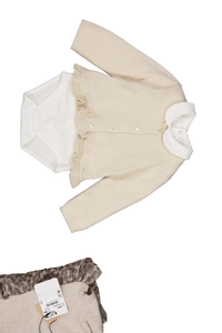 Mayoral Baby Girls Set In Light Beige