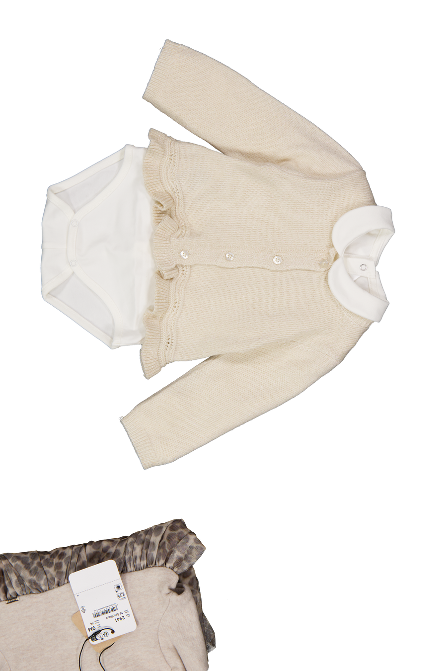 Mayoral Baby Girls Set In Light Beige