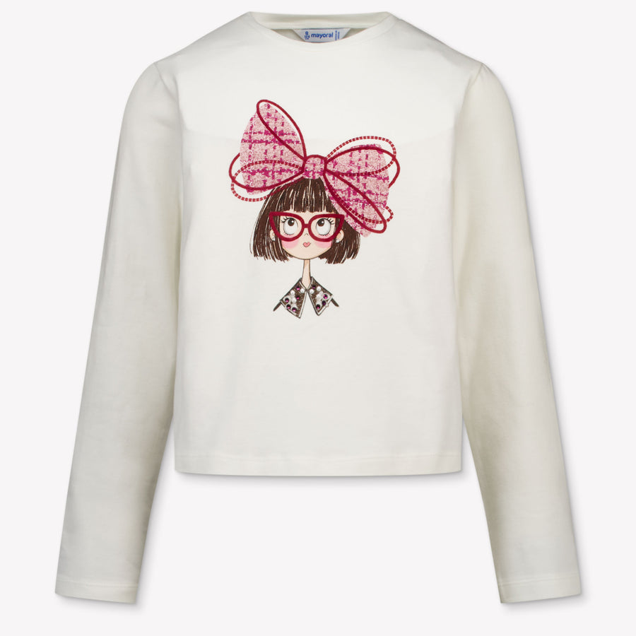 Mayoral Kinder Meisjes T-Shirt In Off White