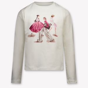 Mayoral Kids Girls T-Shirt In OffWhite