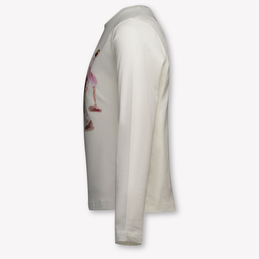 Mayoral Kids Girls T-Shirt In OffWhite