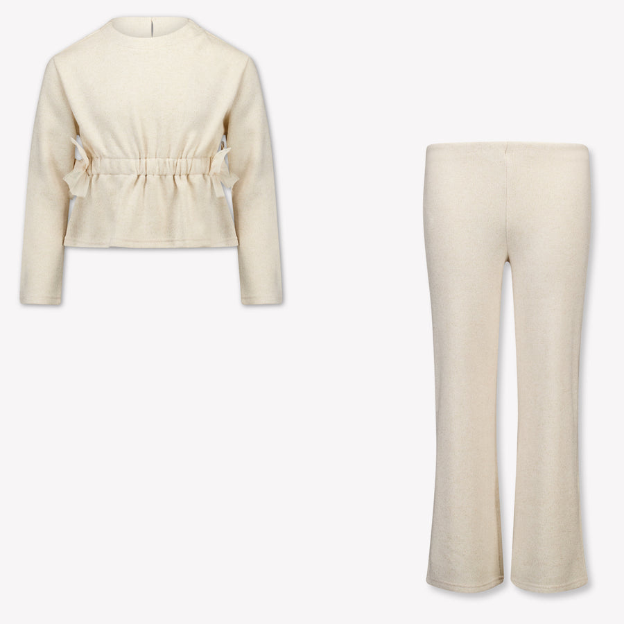 Mayoral Kids Girls Set In Beige