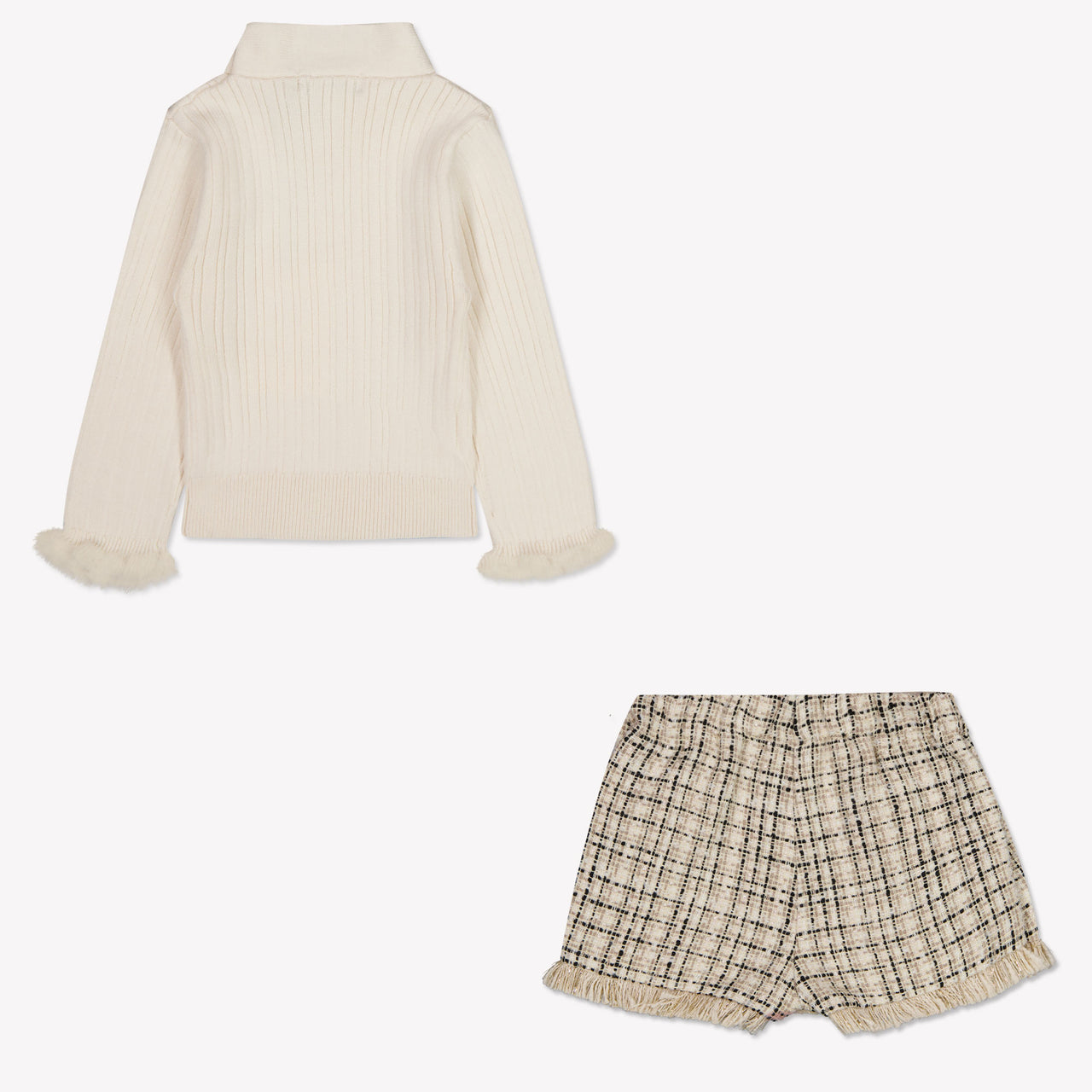 Abel & Lula Baby Girls Set In Beige