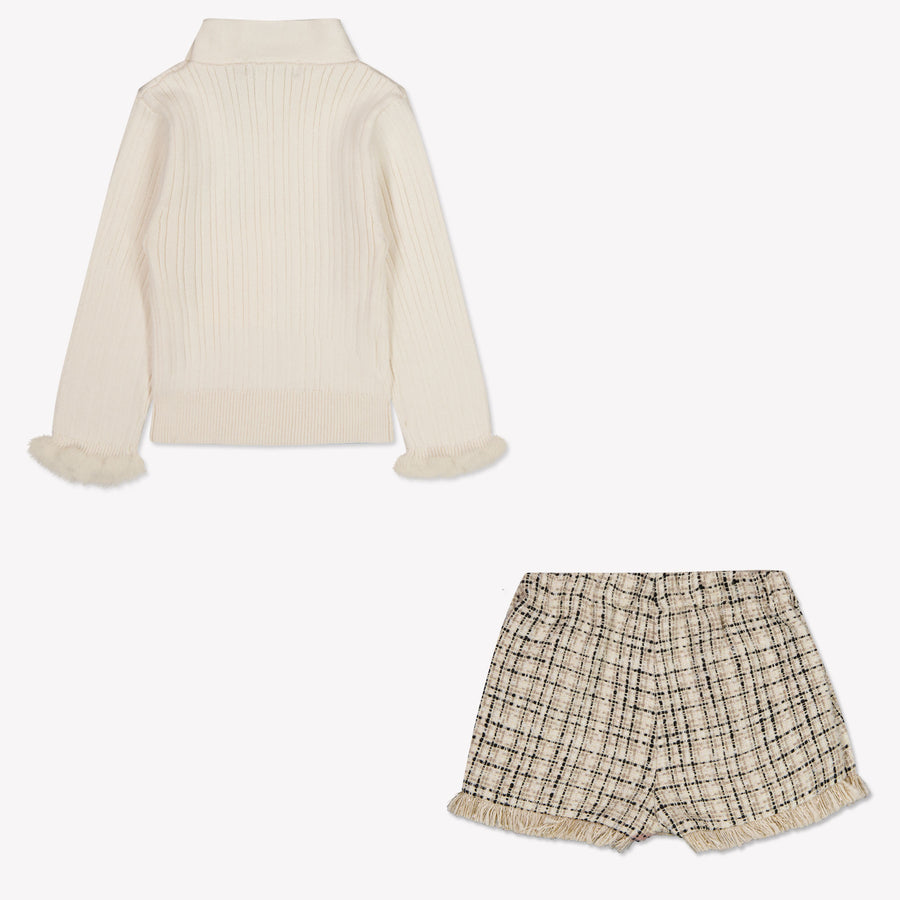 Abel & Lula Baby Girls Set In Beige