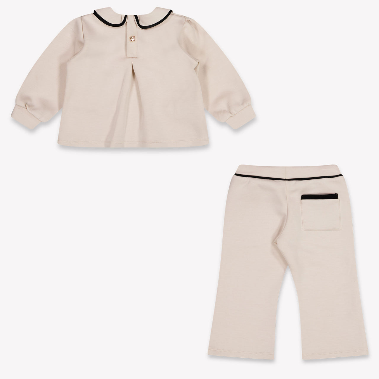 Abel & Lula Baby Girls Set In Light Beige
