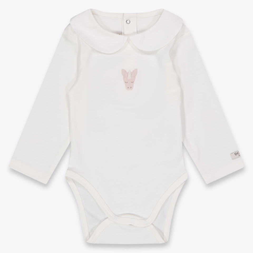 Donsje Amsterdam Davo Baby Girls Romper In OffWhite