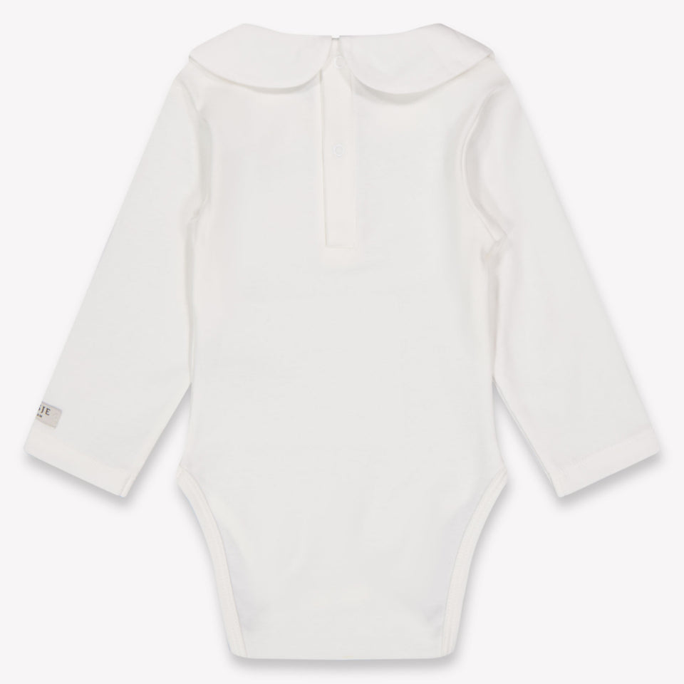Donsje Amsterdam Davo Baby Girls Romper In OffWhite