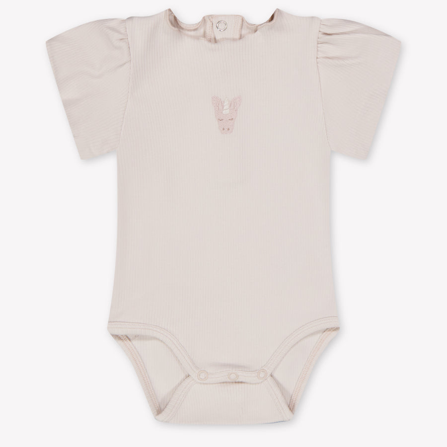 Donsje Amsterdam Nowi Baby Girls Romper In Light Pink