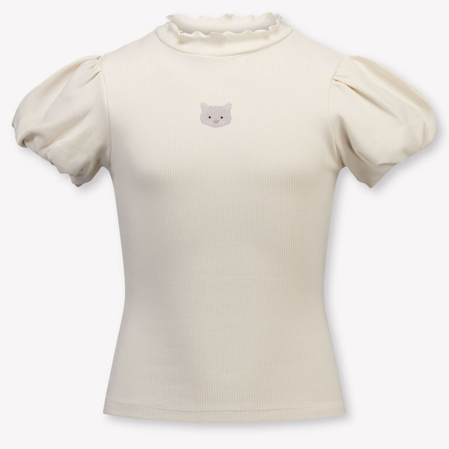 Donsje Amsterdam Nowien Kids Girls T-Shirt In OffWhite