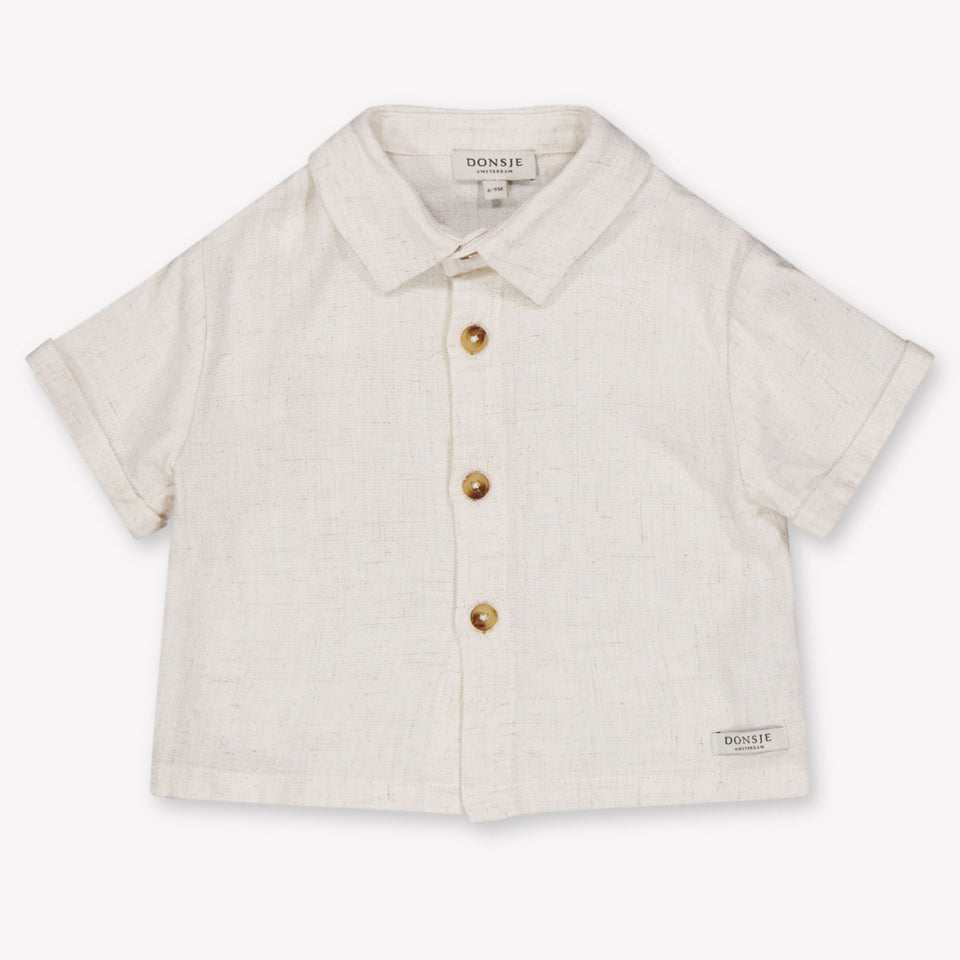 Donsje Amsterdam Brammie Baby Boys Blouse In OffWhite