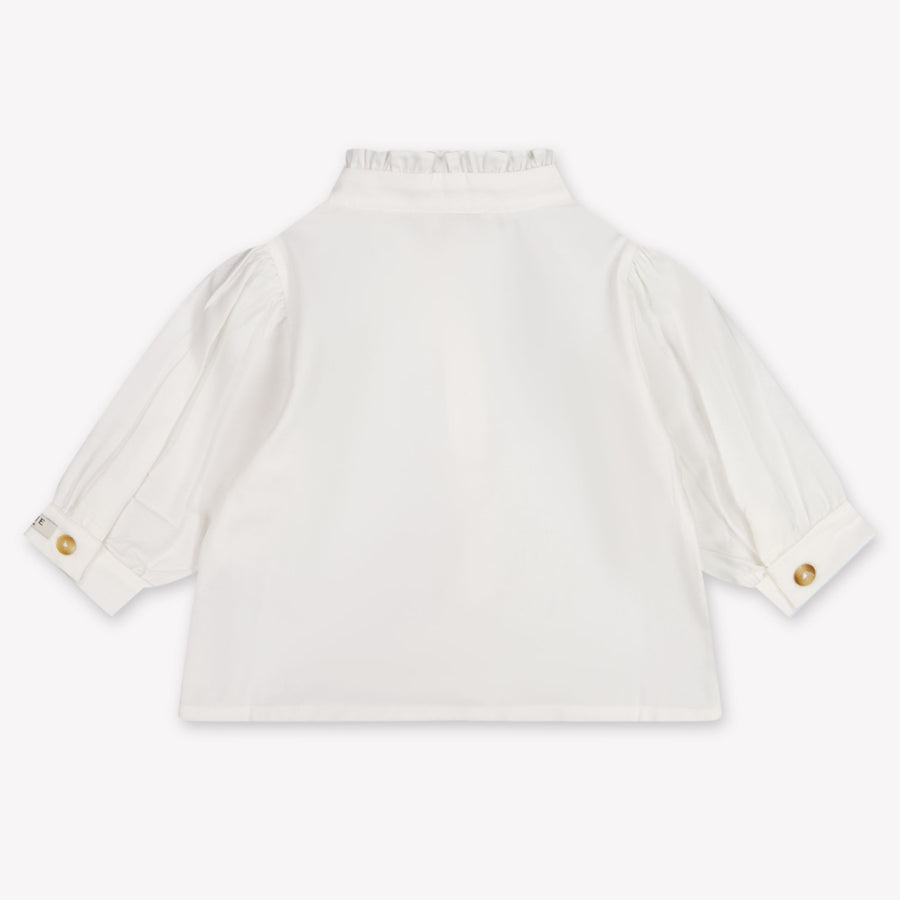 Donsje Amsterdam Fini Baby Girls Blouse In OffWhite