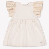 Donsje Amsterdam Beloun Baby Girls Dress In Light Beige