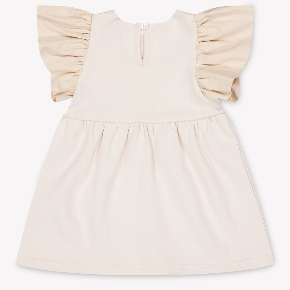 Donsje Amsterdam Beloun Baby Meisjes Jurk In Licht Beige