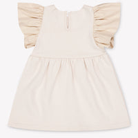Donsje Amsterdam Beloun Baby Girls Dress In Light Beige