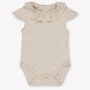 Donsje Amsterdam Litzy Baby Meisjes Rompertje In Licht Beige