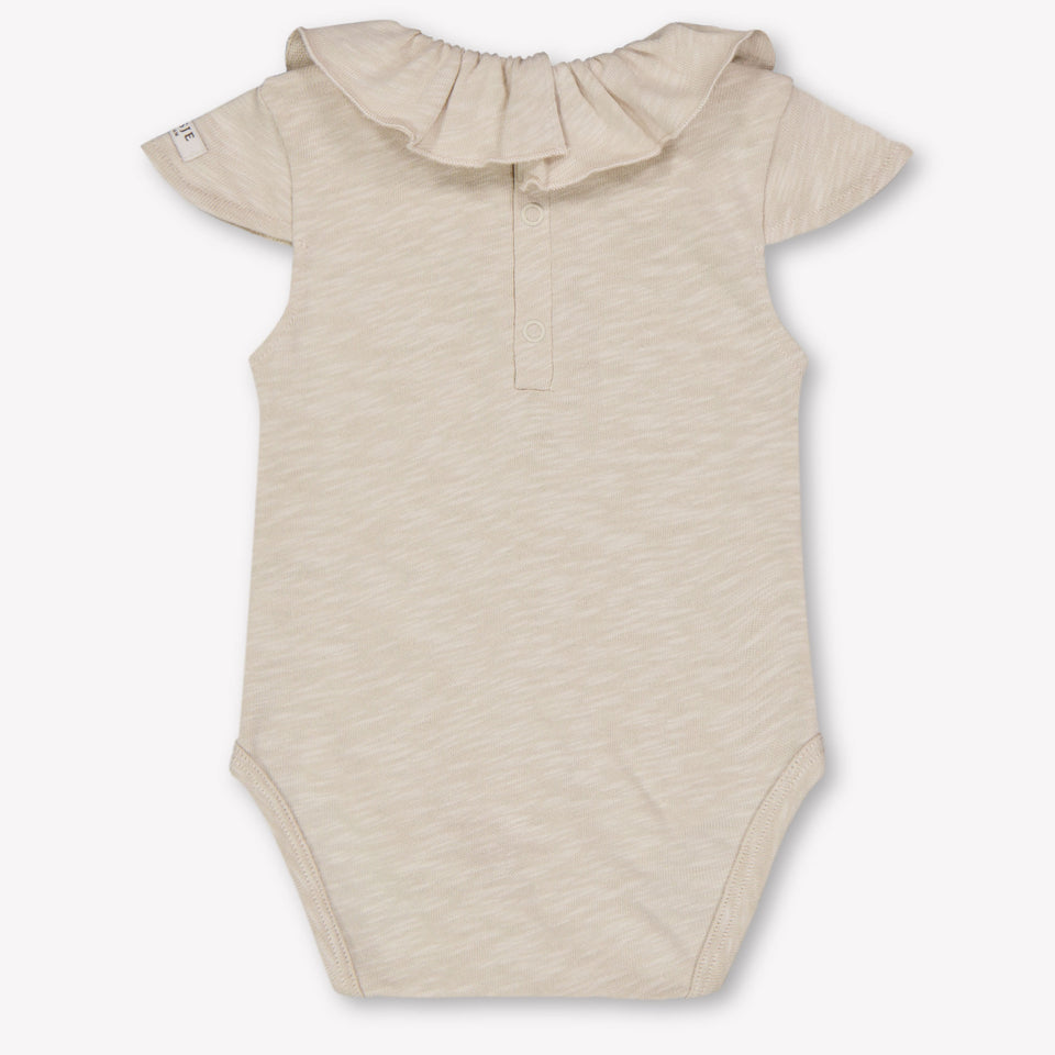 Donsje Amsterdam Litzy Baby Meisjes Rompertje In Licht Beige