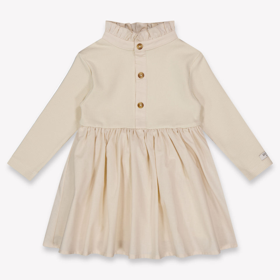 Donsje Amsterdam Louen Baby Meisjes Jurk In Beige