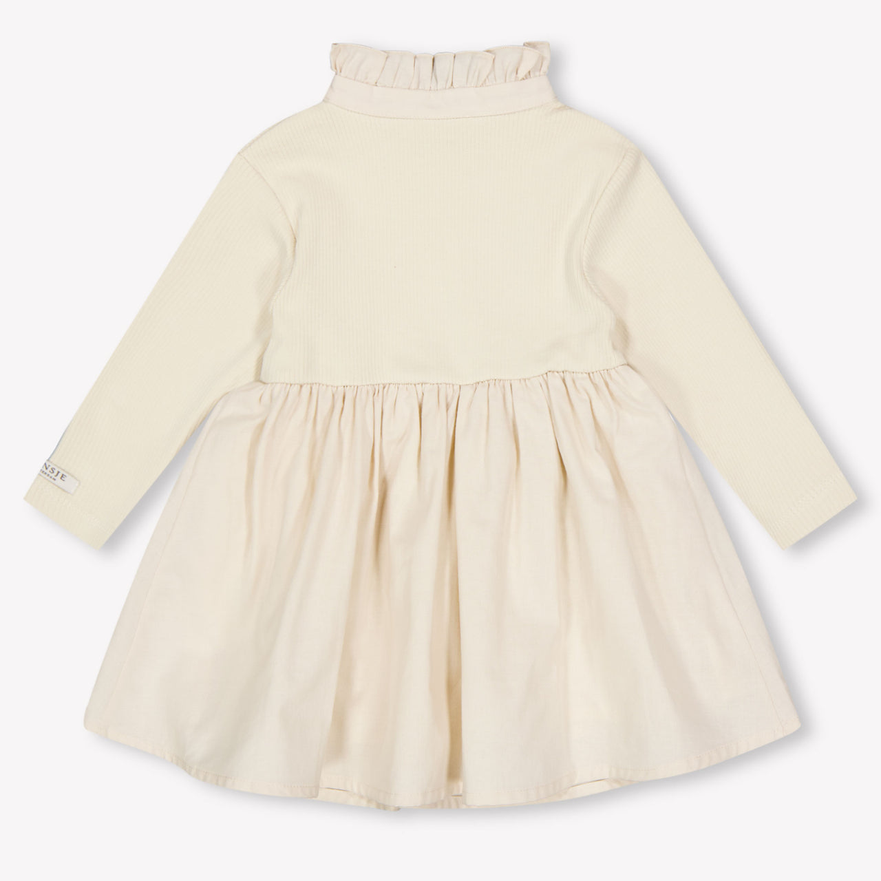 Donsje Amsterdam Louen Baby Girls Dress In Beige
