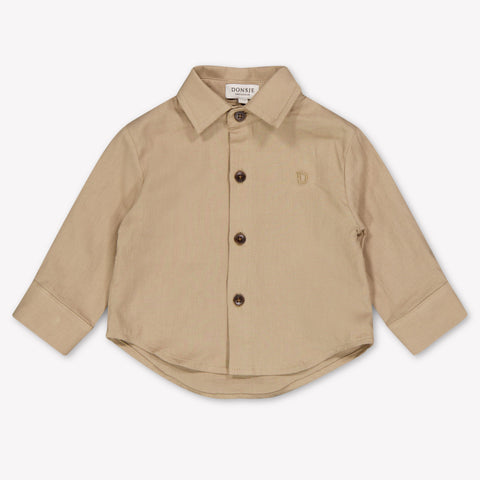 Donsje Amsterdam Chee Baby Jongens Blouse In Beige
