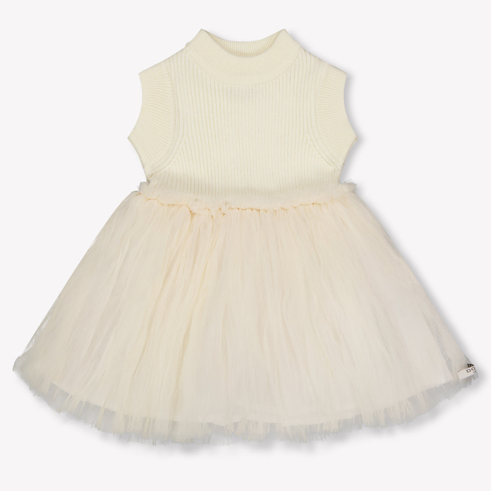 Donsje Amsterdam Xewa Baby Girls Dress In OffWhite