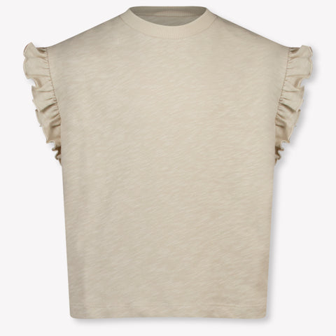 Donsje Amsterdam Nuriel Kinder Meisjes T-Shirt In Licht Beige