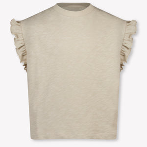 Donsje Amsterdam Nuriel Kids Girls T-Shirt In Light Beige