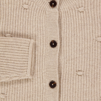 Donsje Amsterdam Marloes Kids Girls Cardigan In Beige