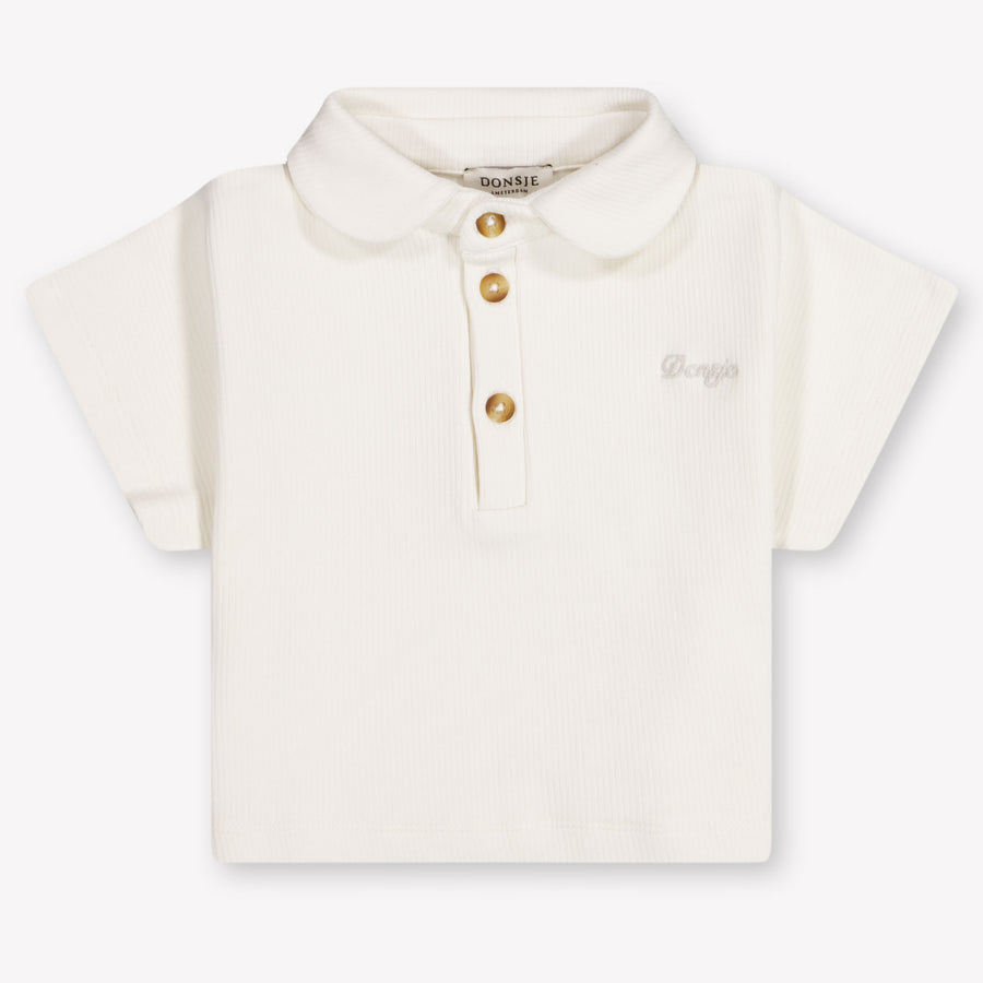 Donsje Amsterdam Ivelle Baby Meisjes Polo In Off White