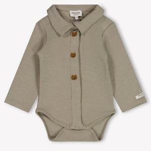 Donsje Amsterdam Finnian Baby Boys Romper In Light Green