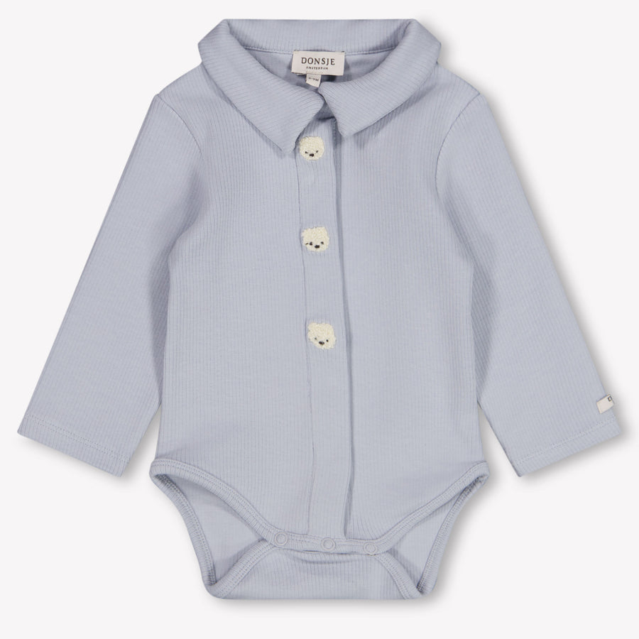 Donsje Amsterdam Finnian Baby Boys Romper In Light Blue