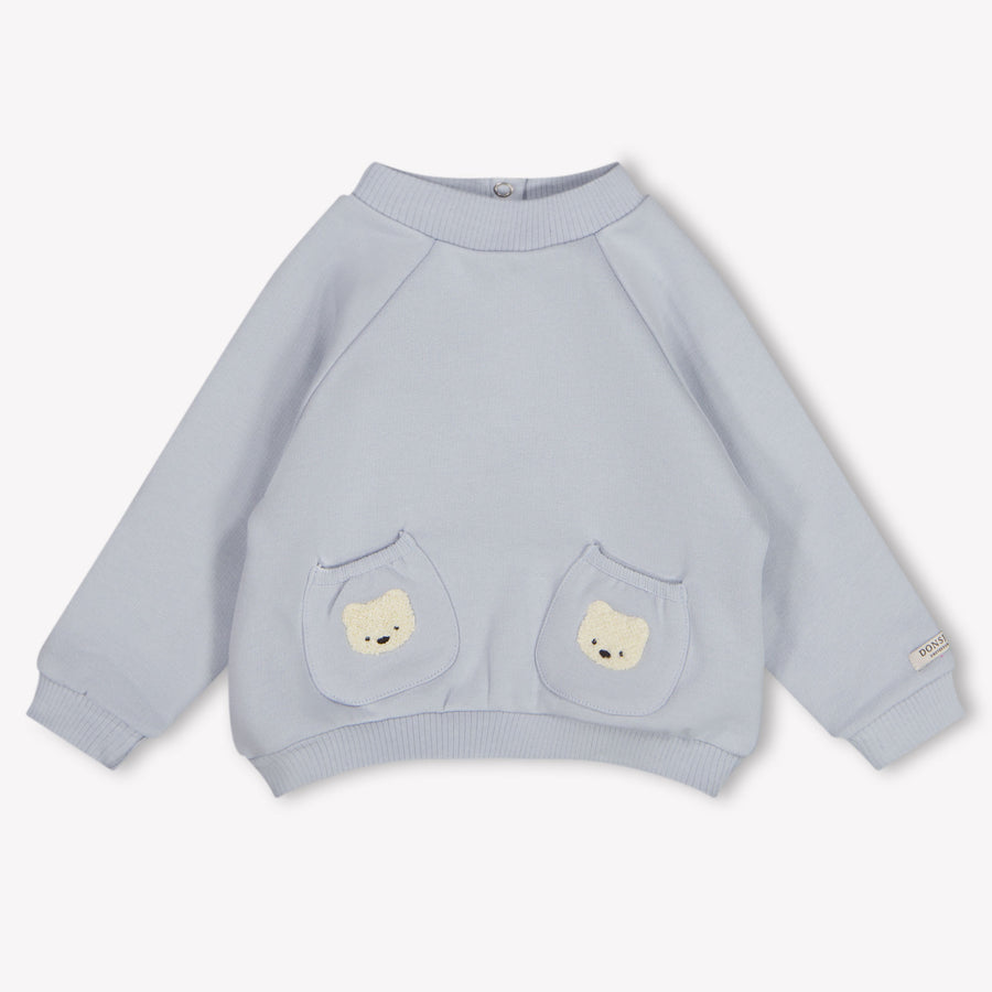 Donsje Amsterdam Foppe Baby Jongens Trui In Licht Blauw