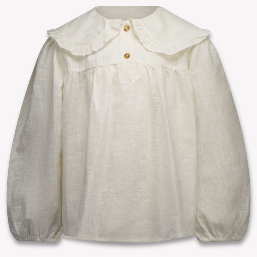 Donsje Amsterdam Kids Girls Blouse In OffWhite