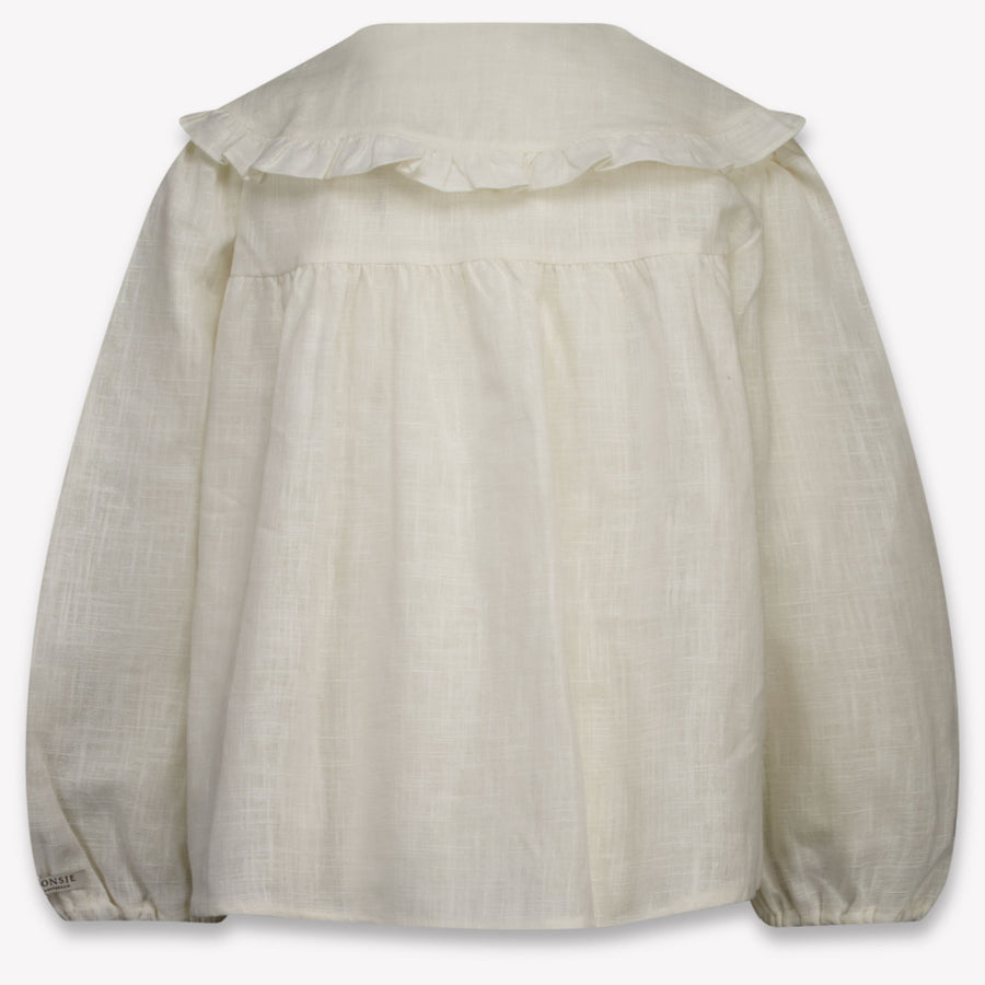 Donsje Amsterdam Kids Girls Blouse In OffWhite