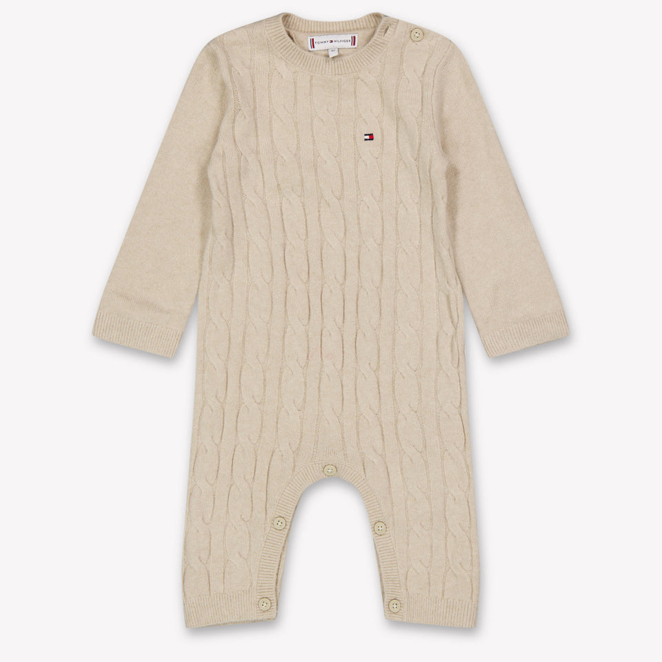 Tommy Hilfiger Baby Unisex Playsuit In Light Beige